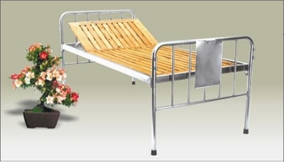Giường bệnh nhân inox dát gỗ